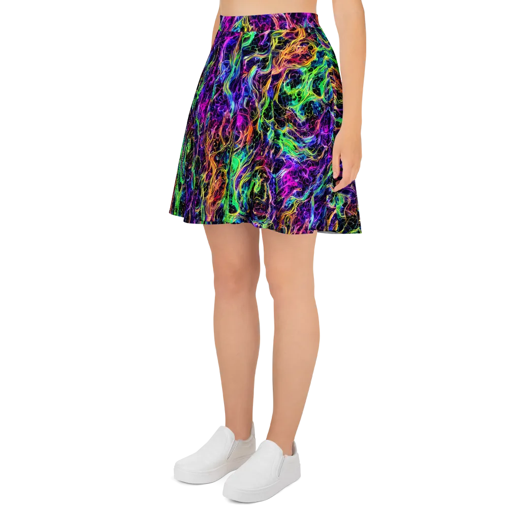 Nightwave Riot on Skater Skirt — Left