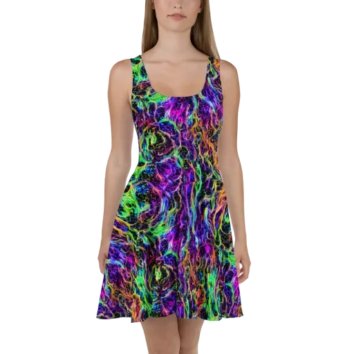Nightwave Riot on a Skater Dress