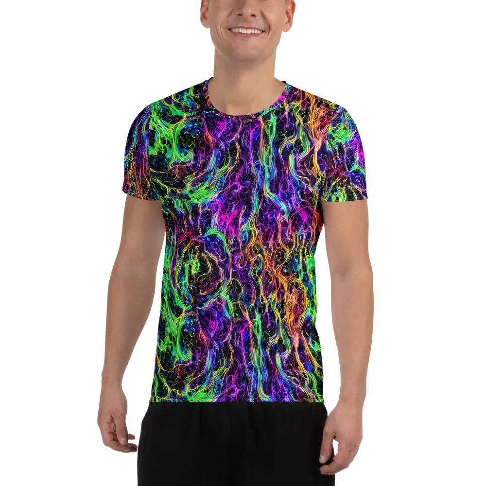 Nightwave Riot on Men's Athletic T-Shirt — Front