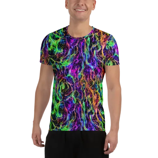 Nightwave Riot on a Men's Athletic T-Shirt