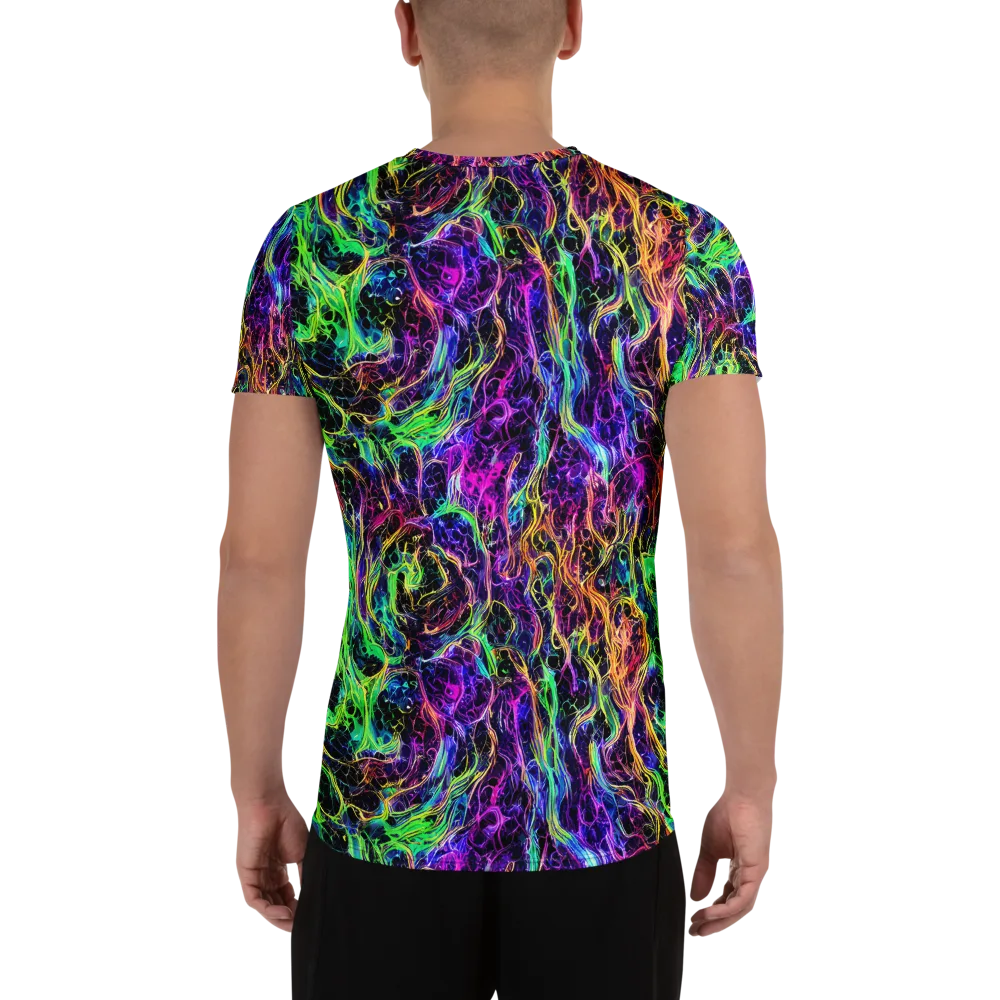 Nightwave Riot on Men's Athletic T-Shirt — Back