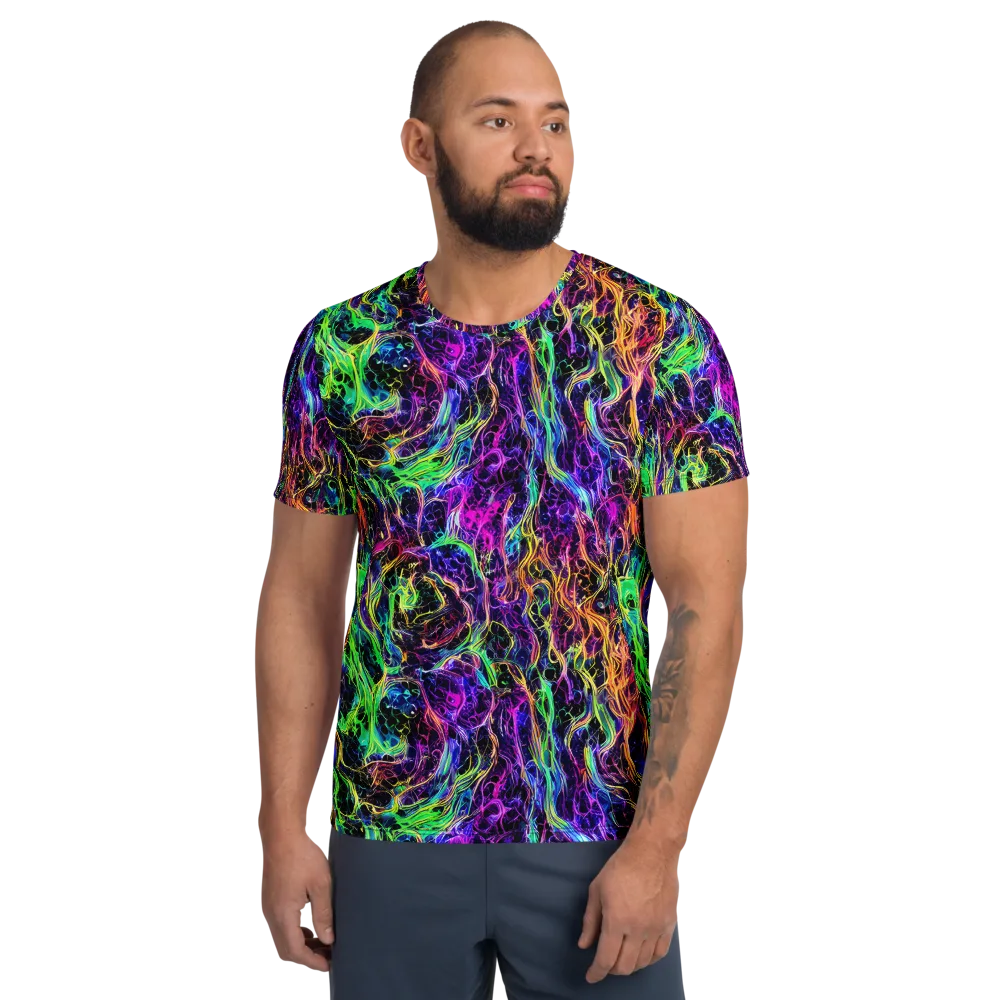 Nightwave Riot on Men's Athletic T-Shirt — Front