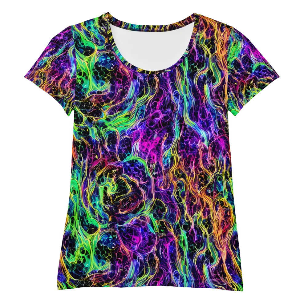 Nightwave Riot on Women's Athletic T-Shirt — Front
