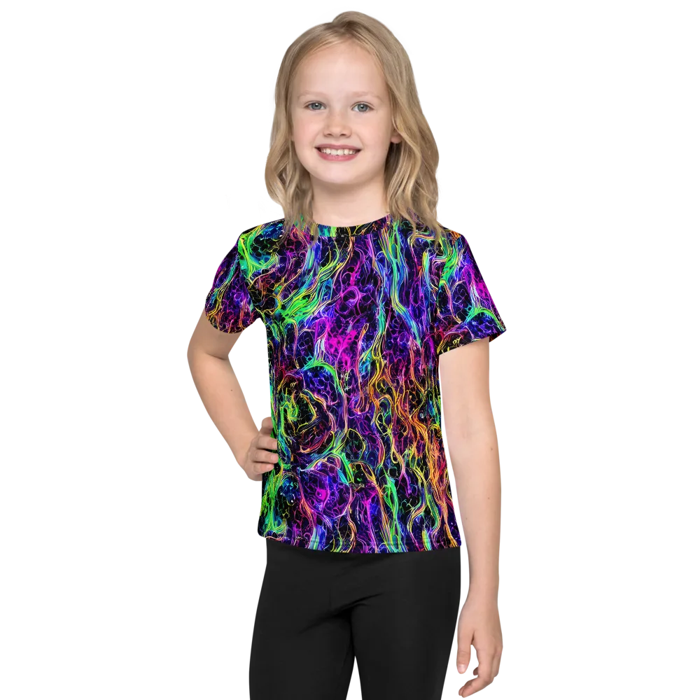 Nightwave Riot on Kids Crew Neck T-Shirt — Front