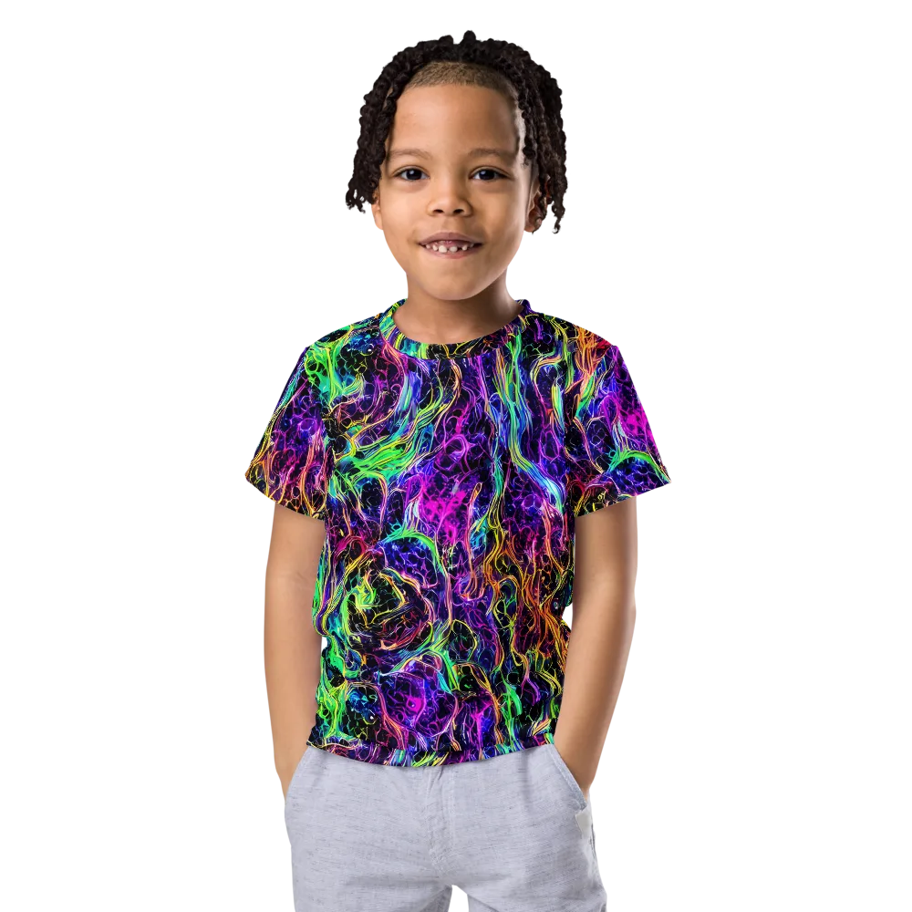 Nightwave Riot on Kids Crew Neck T-Shirt — Front