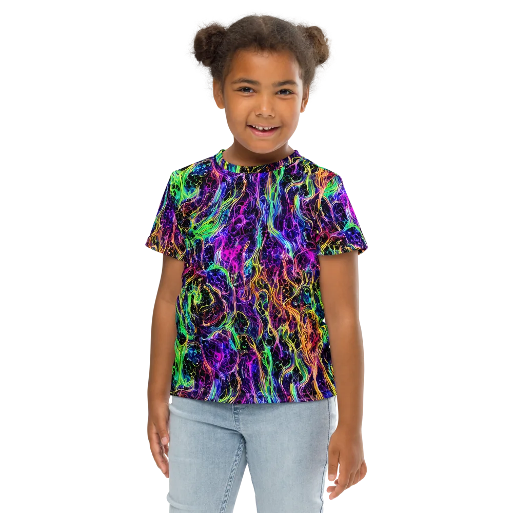 Nightwave Riot on Kids Crew Neck T-Shirt — Front