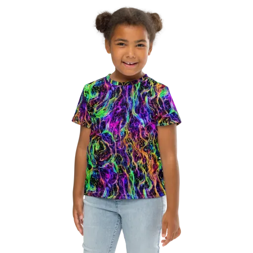 Nightwave Riot on a Kids Crew Neck T-Shirt