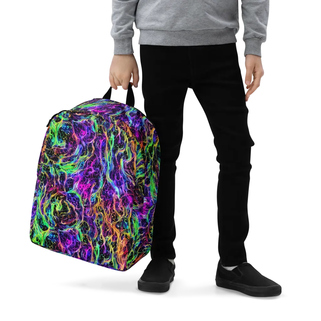Nightwave Riot on Minimalist Backpack — Zoomed-in
