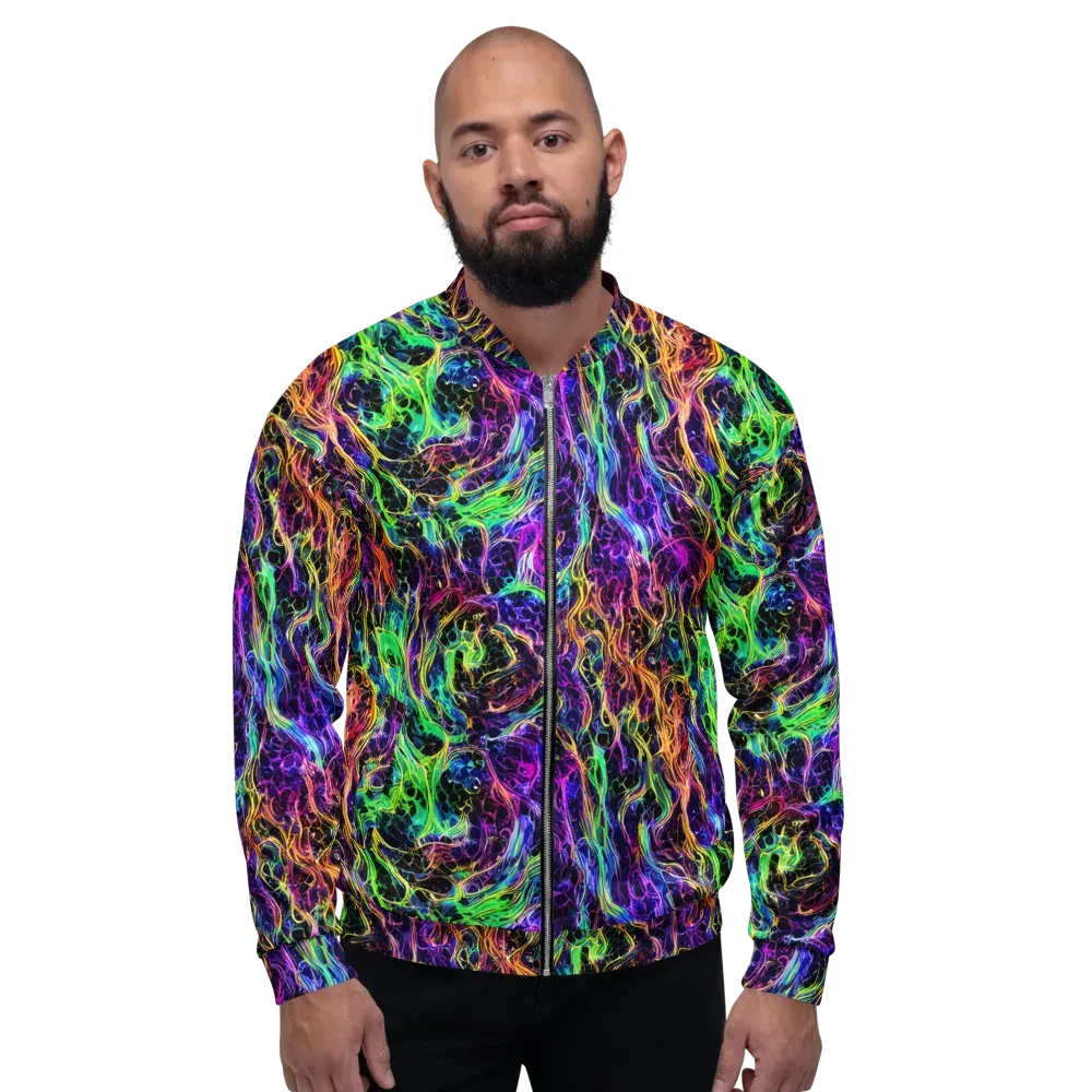 Nightwave Riot on Bomber Jacket — Front