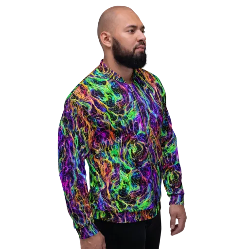 Nightwave Riot on a Bomber Jacket
