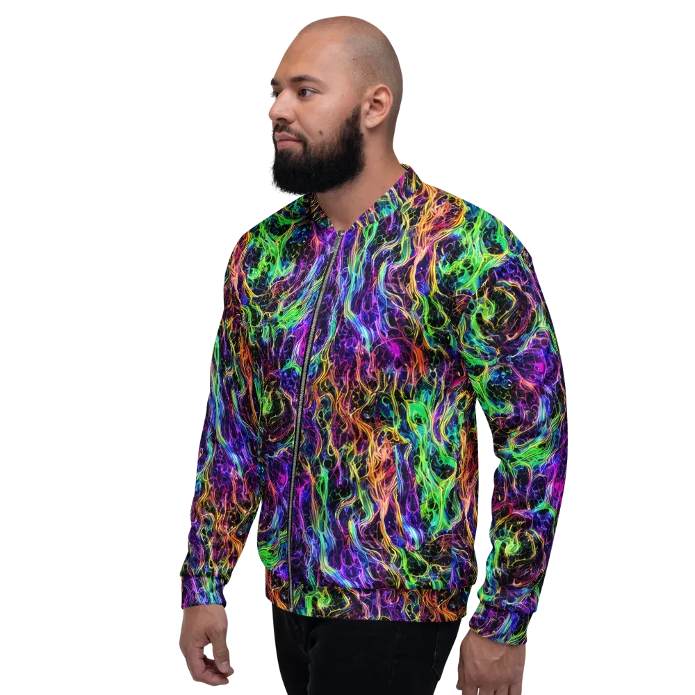 Nightwave Riot on Bomber Jacket — Left