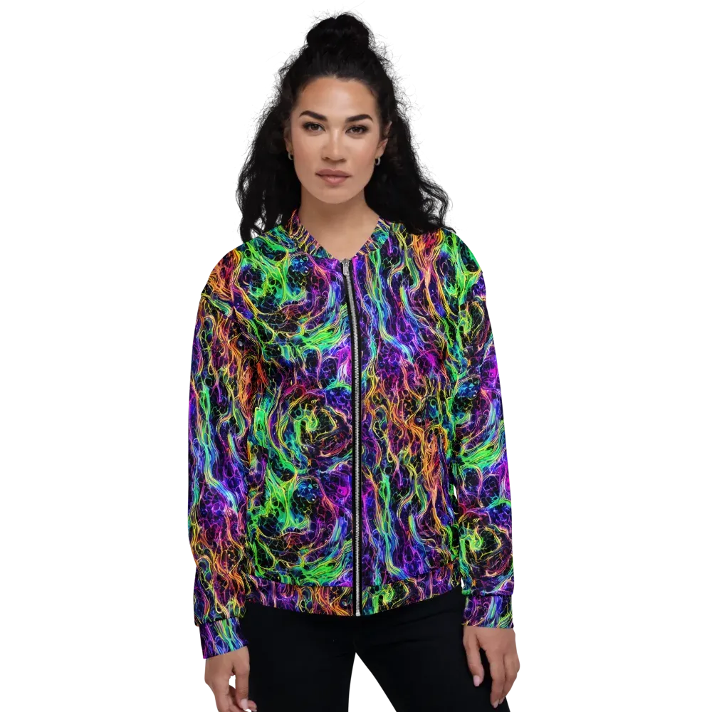 Nightwave Riot on Bomber Jacket — Front