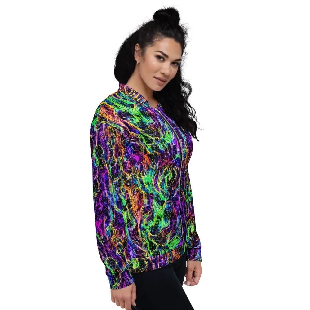 Nightwave Riot on Bomber Jacket — Right