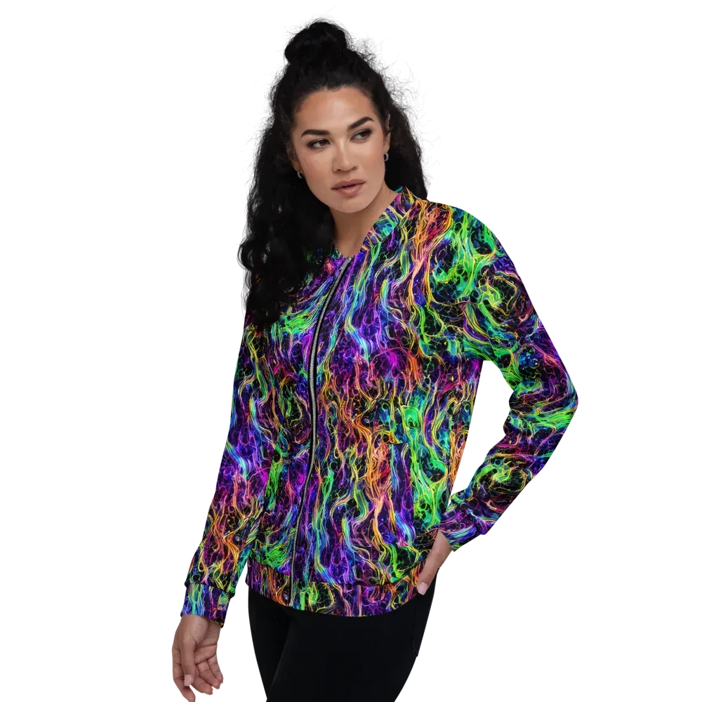 Nightwave Riot on Bomber Jacket — Left