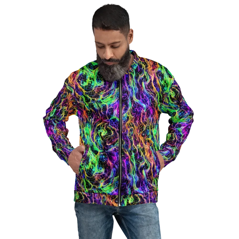 Nightwave Riot on Bomber Jacket — Front