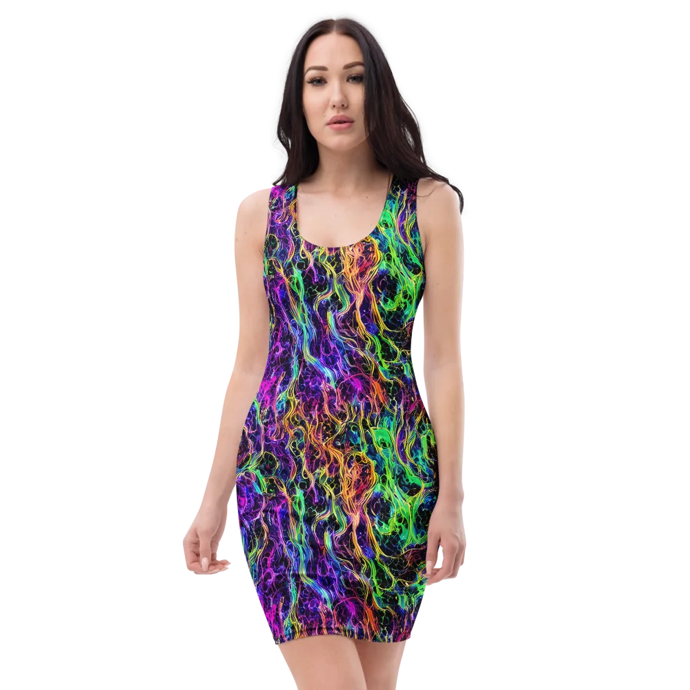Nightwave Riot on Bodycon Dress — Front
