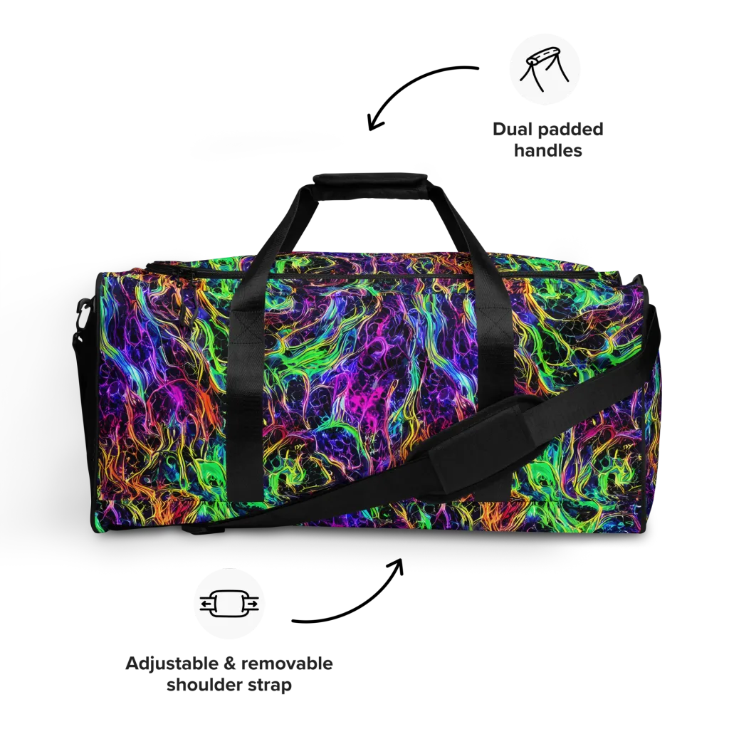 Nightwave Riot on Duffle Bag — Front