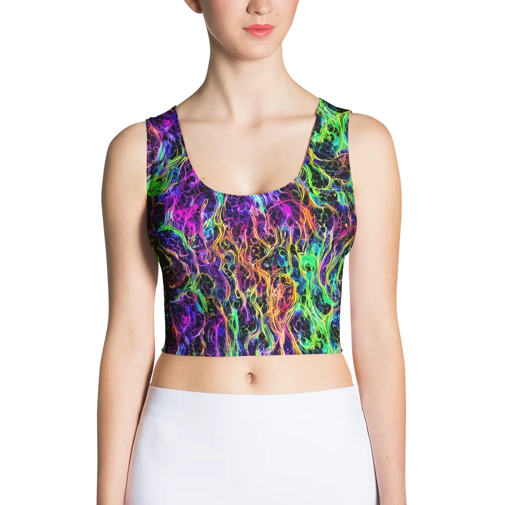 Nightwave Riot on Crop Top — Front