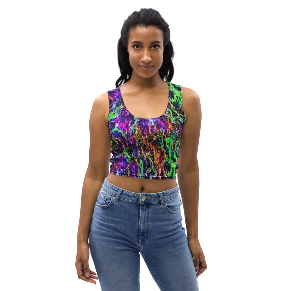 Nightwave Riot on Crop Top — Front