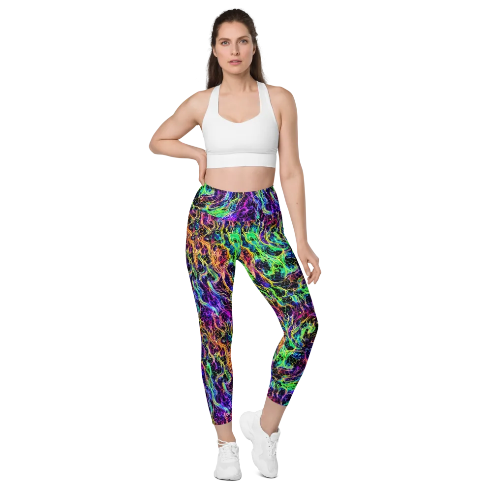 Nightwave Riot on Leggings with Pockets — Front