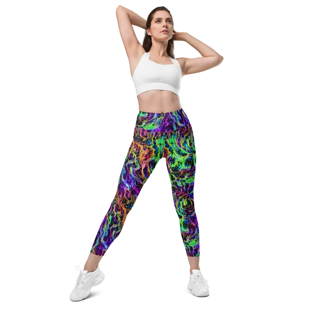 Nightwave Riot on Leggings with Pockets — Front