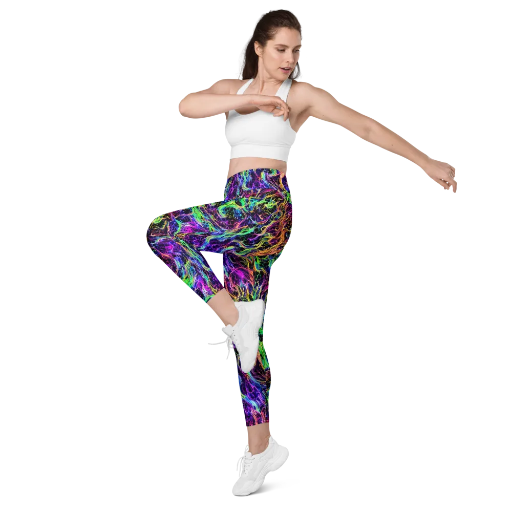 Nightwave Riot on Leggings with Pockets — Left Front