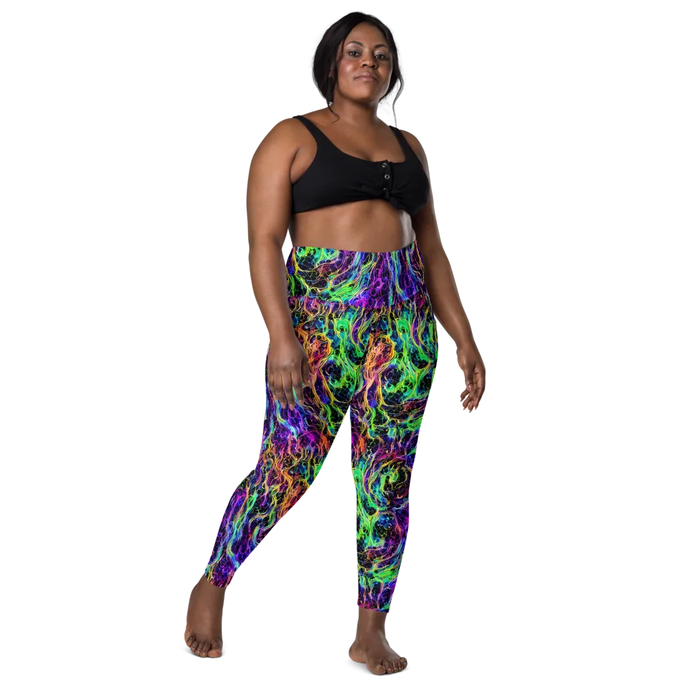 Nightwave Riot on Leggings with Pockets — Front