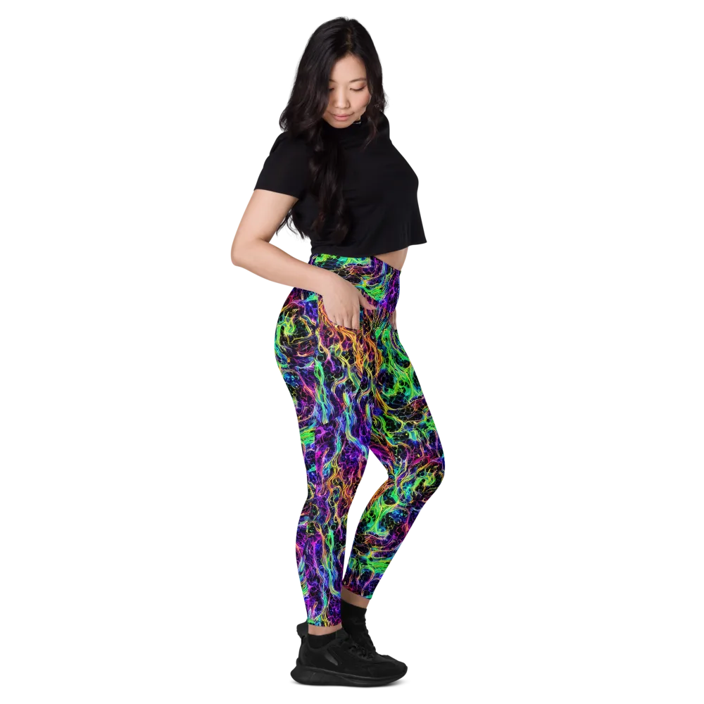 Nightwave Riot on Leggings with Pockets — Right