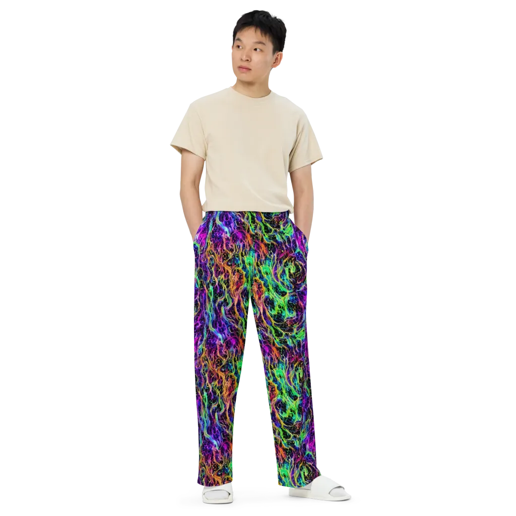 Nightwave Riot on Wide-Leg Pants — Front