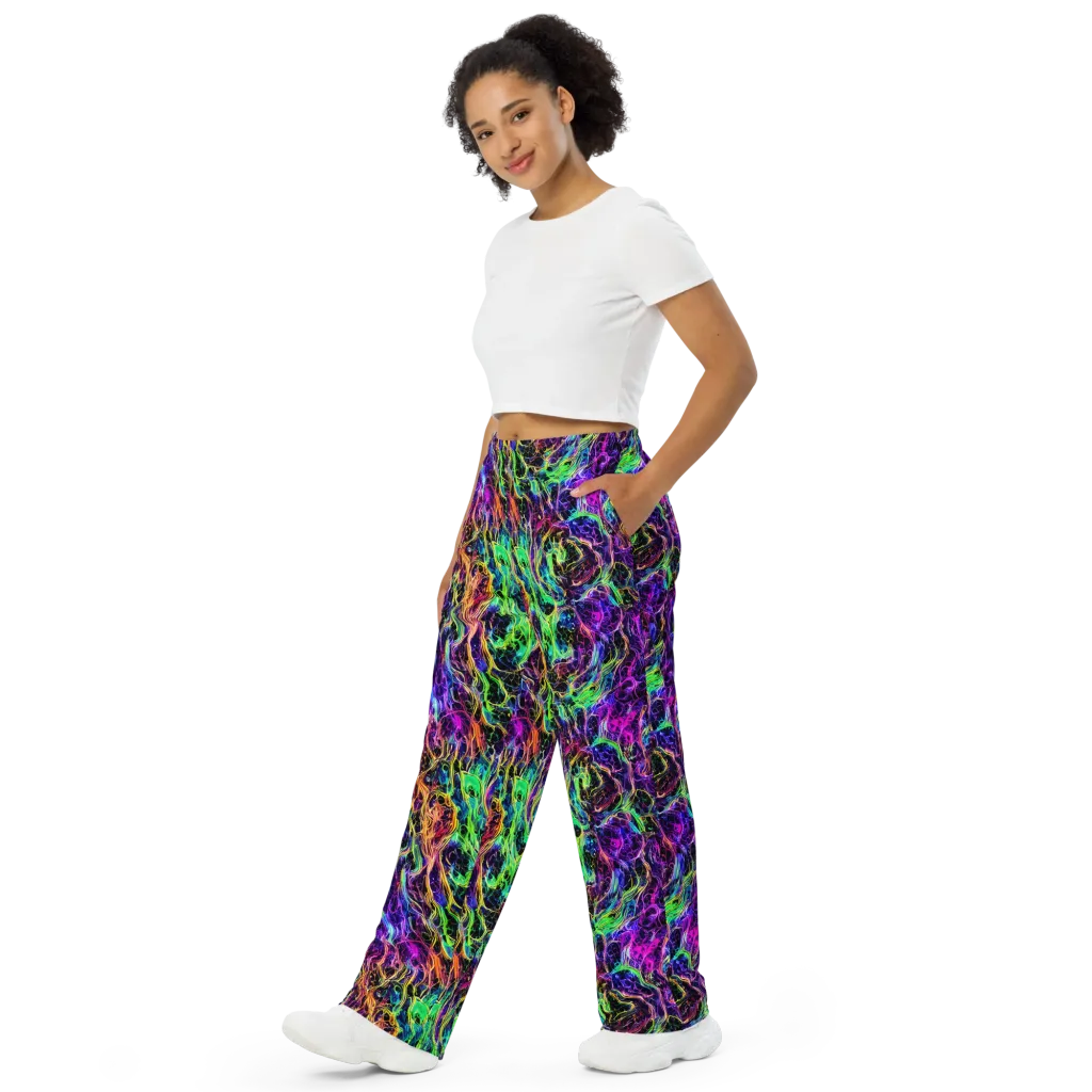 Nightwave Riot on Wide-Leg Pants — Left Front