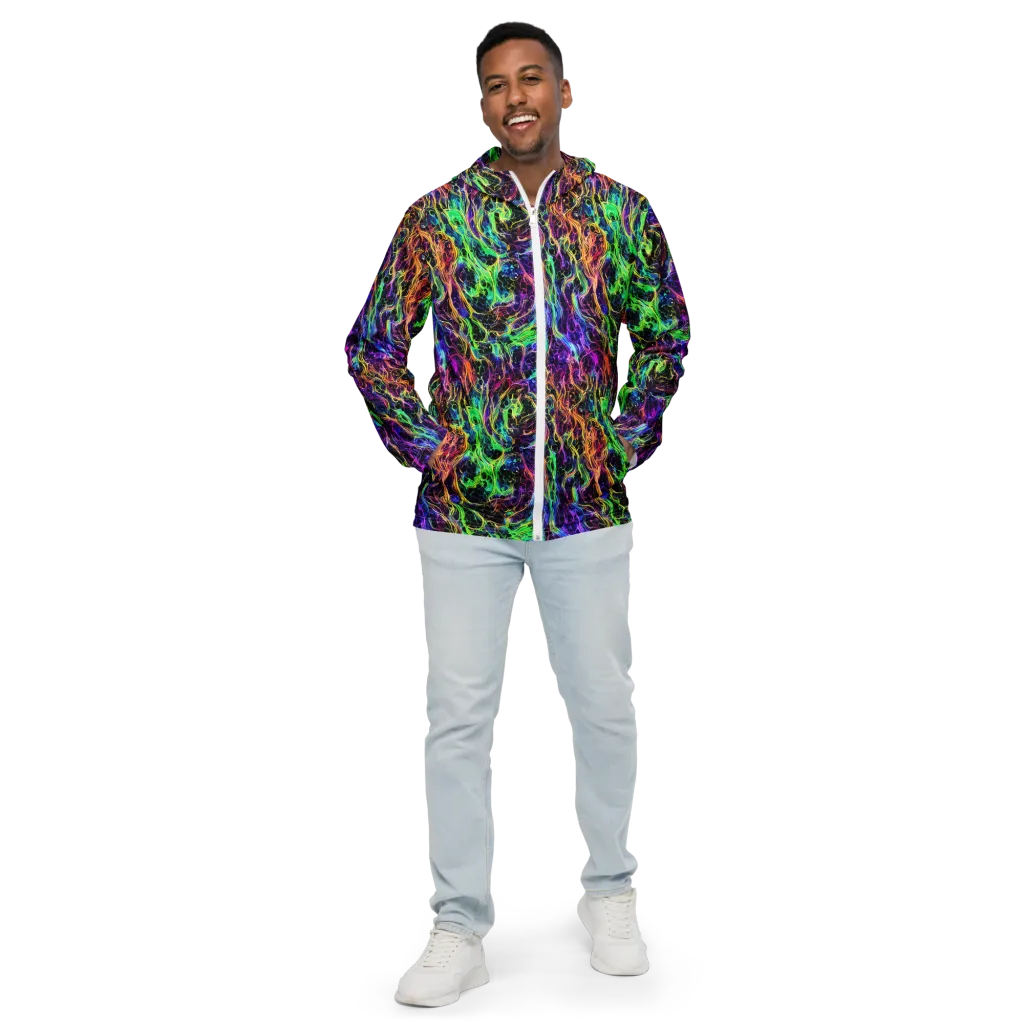 Nightwave Riot on Men's Windbreaker — Front