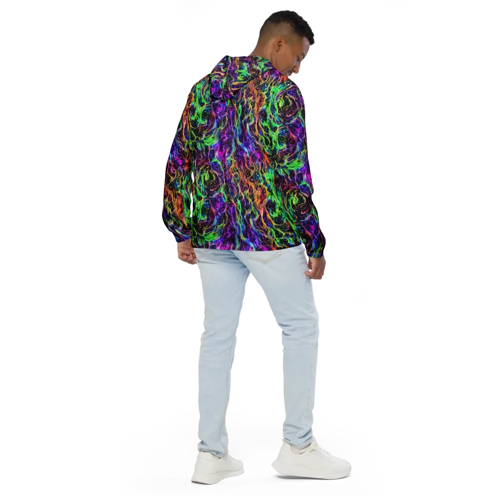 Nightwave Riot on Men's Windbreaker — Back