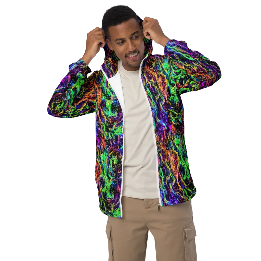Nightwave Riot on Men's Windbreaker — Front