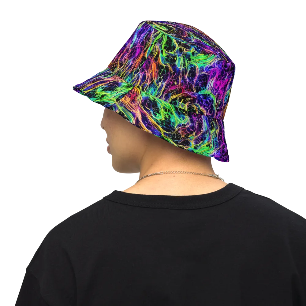 Nightwave Riot on Reversible Bucket Hat — Back Inside