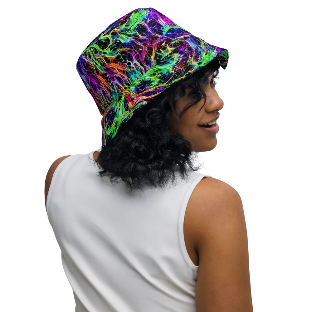 Nightwave Riot on Reversible Bucket Hat — Right Outside