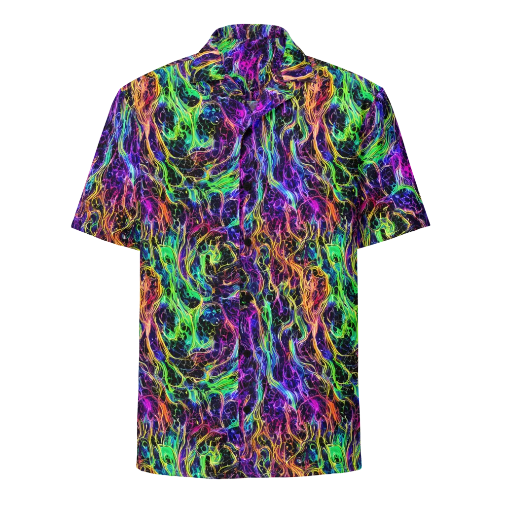 Nightwave Riot on Button Shirt — Front