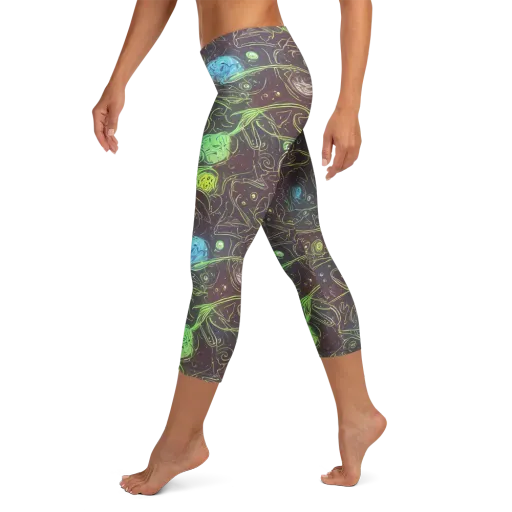 Starfield Scrolls on a Capri Leggings