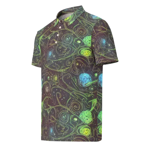 Starfield Scrolls on a Men's Slim Fit Polo Shirt