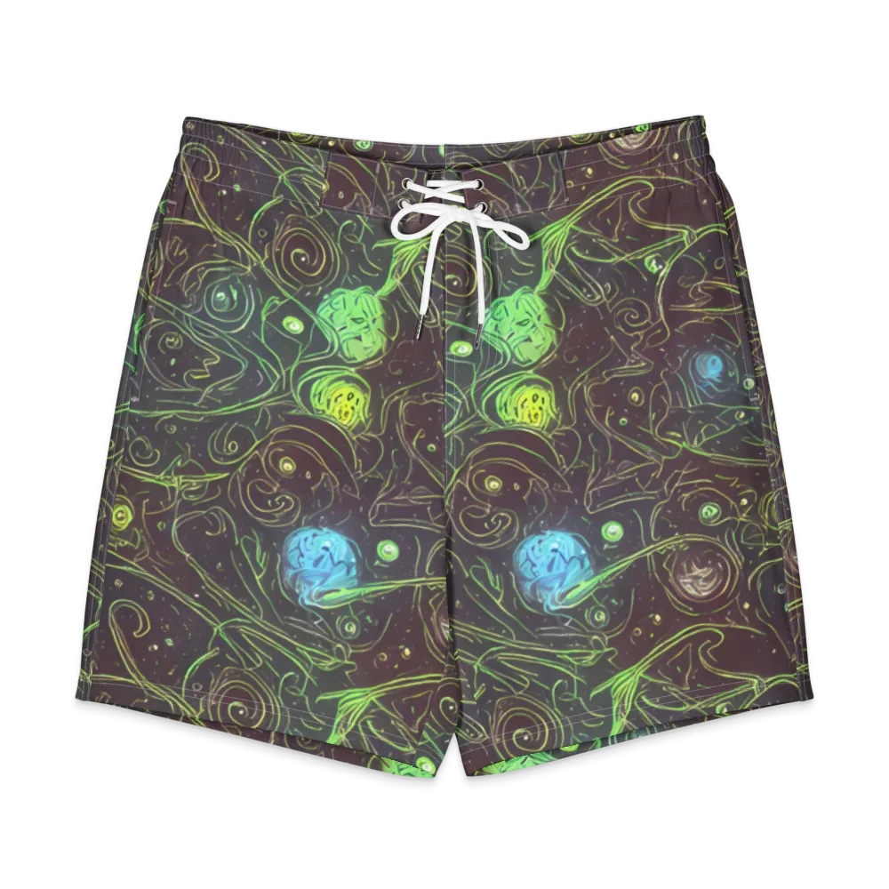 Starfield Scrolls on Men's Board Shorts — Front