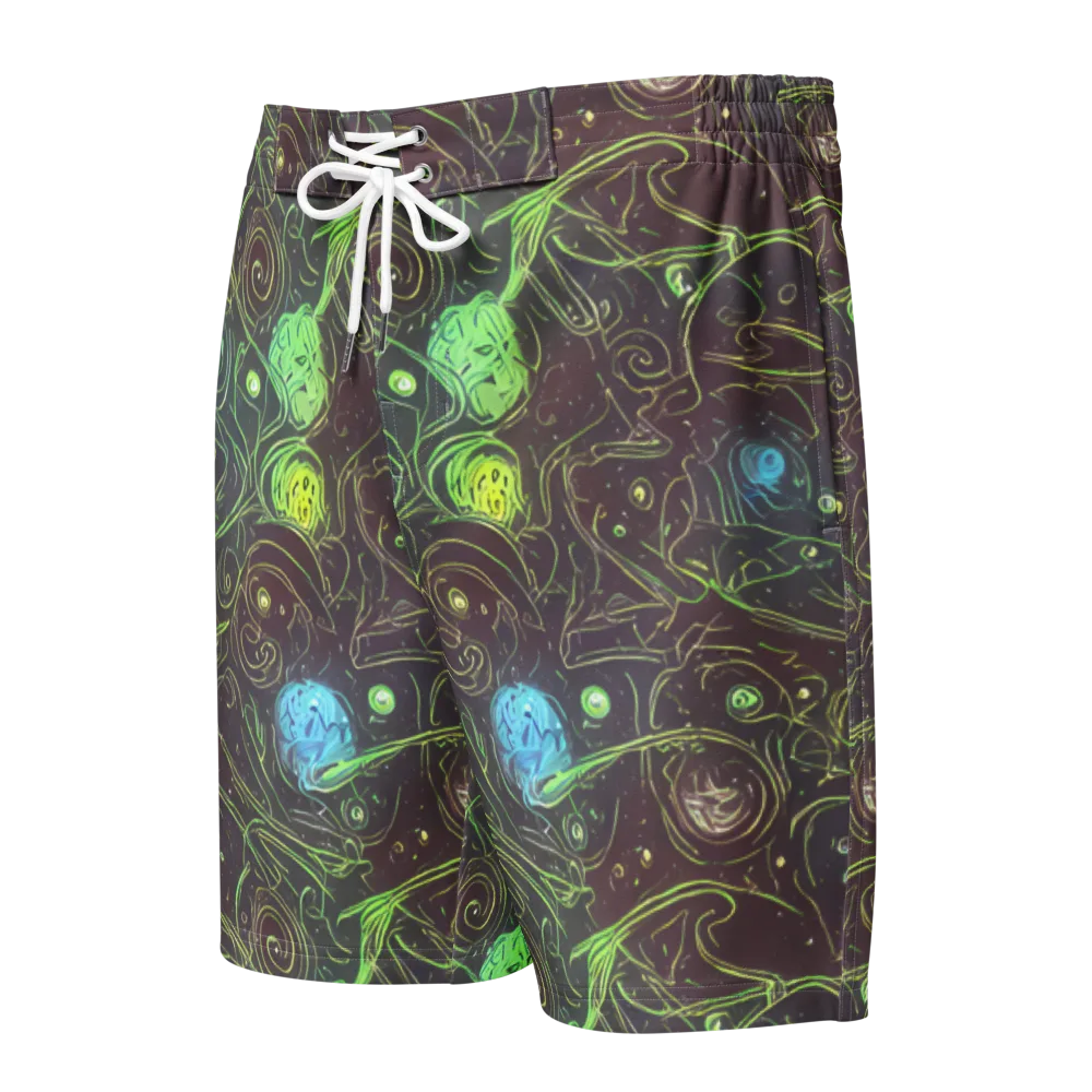 Starfield Scrolls on Men's Board Shorts — Front