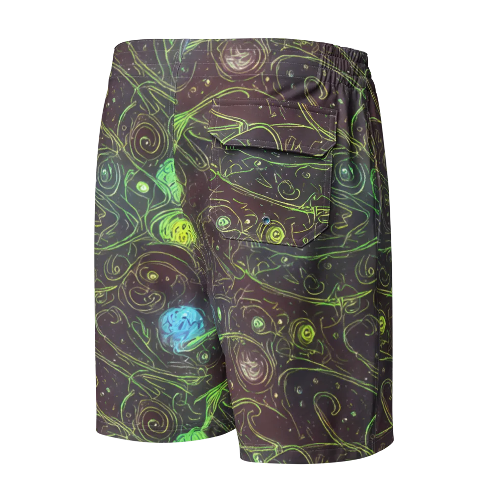 Starfield Scrolls on Men's Board Shorts — Back