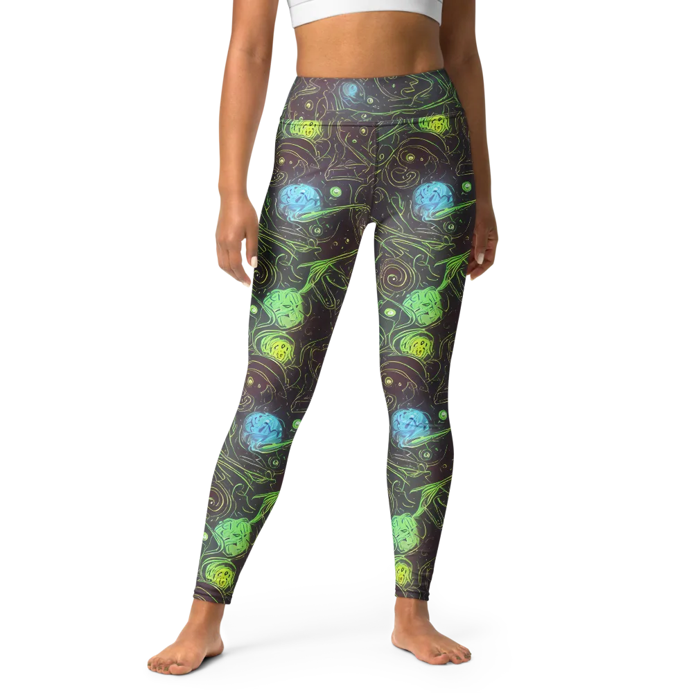 Starfield Scrolls on Yoga Leggings — Front