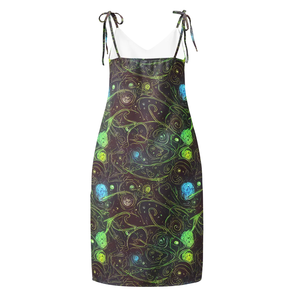 Starfield Scrolls on Slip Dress — Back