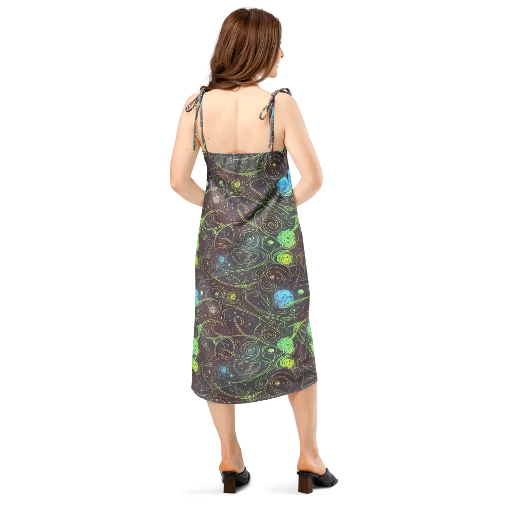 Starfield Scrolls on Slip Dress — Back