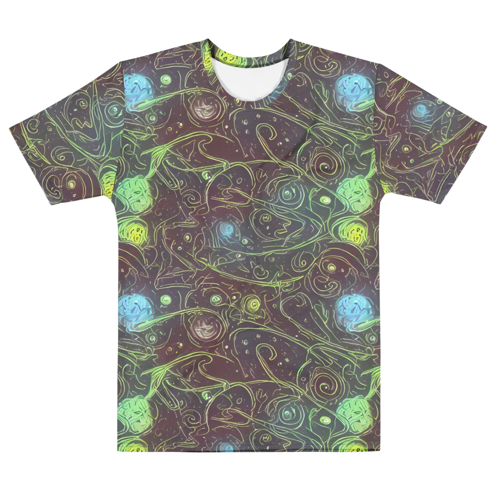 Starfield Scrolls on Men's Cotton Crew Neck T-Shirt — Front