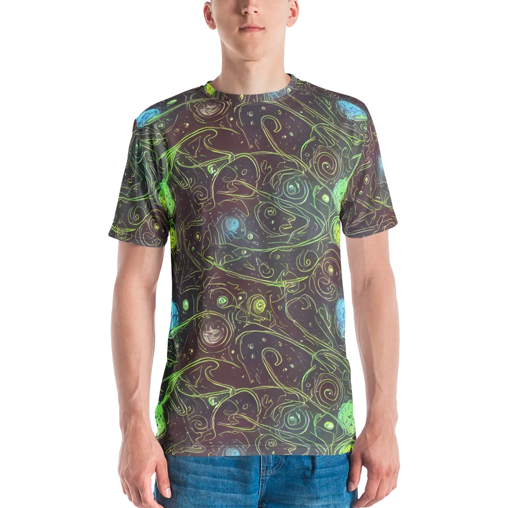 Starfield Scrolls on Men's Crew Neck T-Shirt — Front