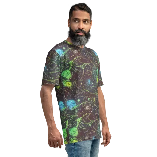Starfield Scrolls on a Men's Crew Neck T-Shirt