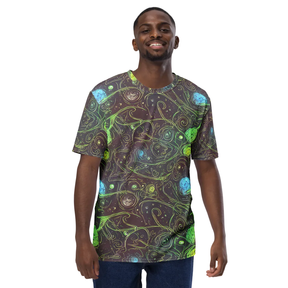Starfield Scrolls on Men's Crew Neck T-Shirt — Front