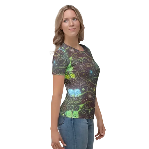 Starfield Scrolls on a Women's Crew Neck T-Shirt