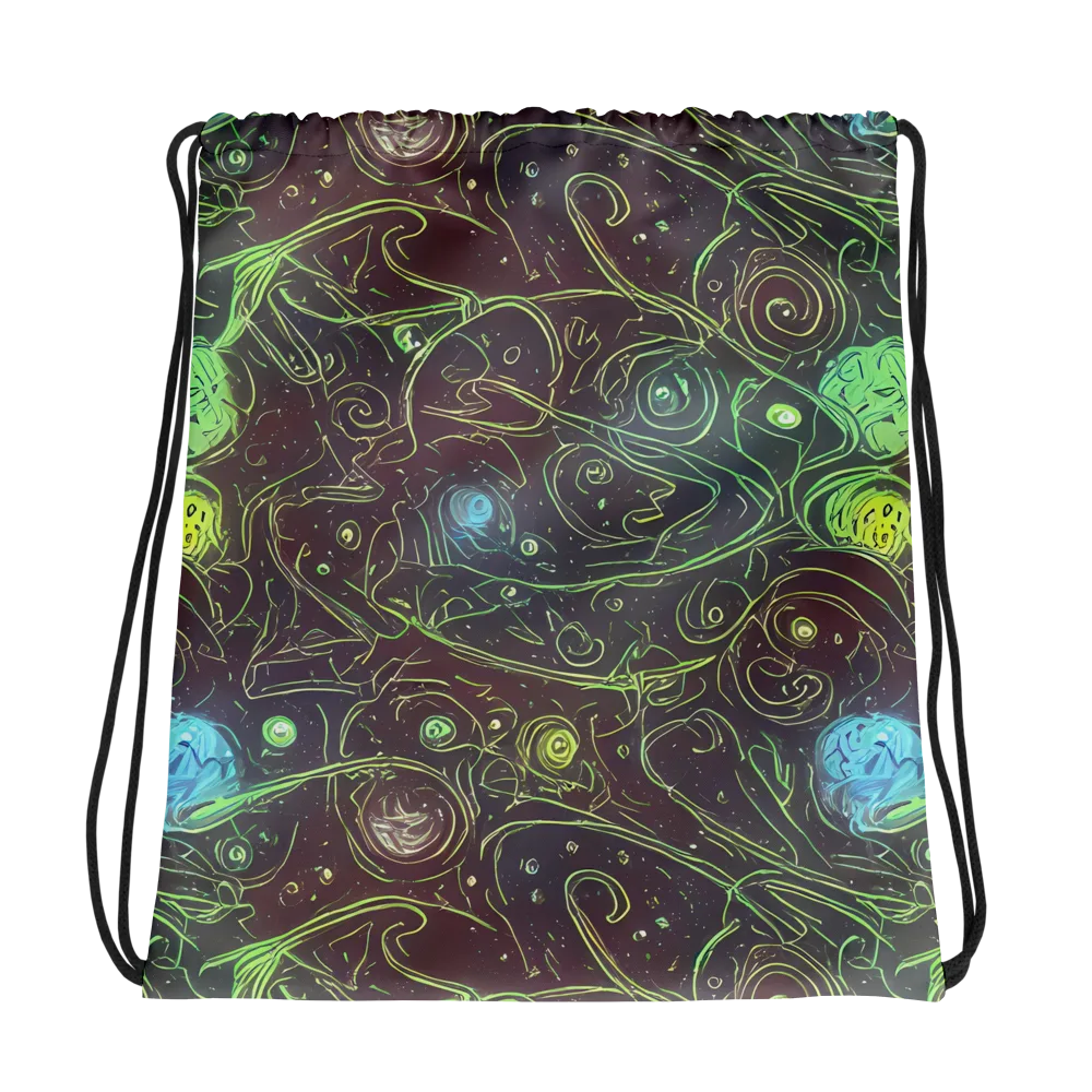 Starfield Scrolls on Drawstring Bag — Photo